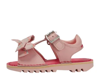 Kick Sandal für kleine Mädchen aus Leder, rosa