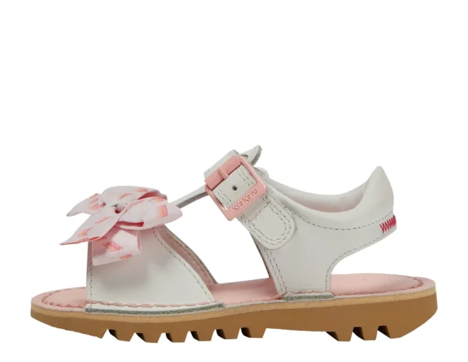 Kick Sandal für kleine Mädchen aus Leder, weiß Kick Sandal für kleine Mädchen aus Leder, weiß