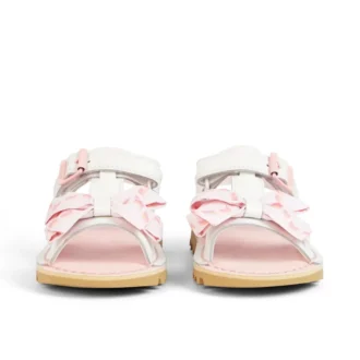 Kick Sandal für kleine Mädchen aus Leder, weiß