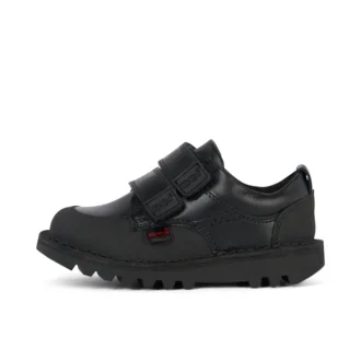 Kick Scuff Twin Leder Schwarz für kleine Jungen