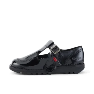 Kick T-Bar für Damen aus Lackleder, schwarz