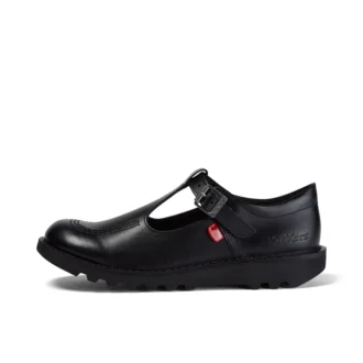 Kick T-Bar für junge Damen aus Leder, schwarz