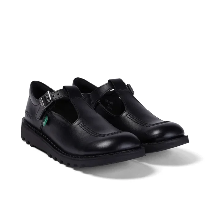 Kick T-Bar für junge Damen aus Leder, schwarz Kick T-Bar für junge Damen aus Leder, schwarz