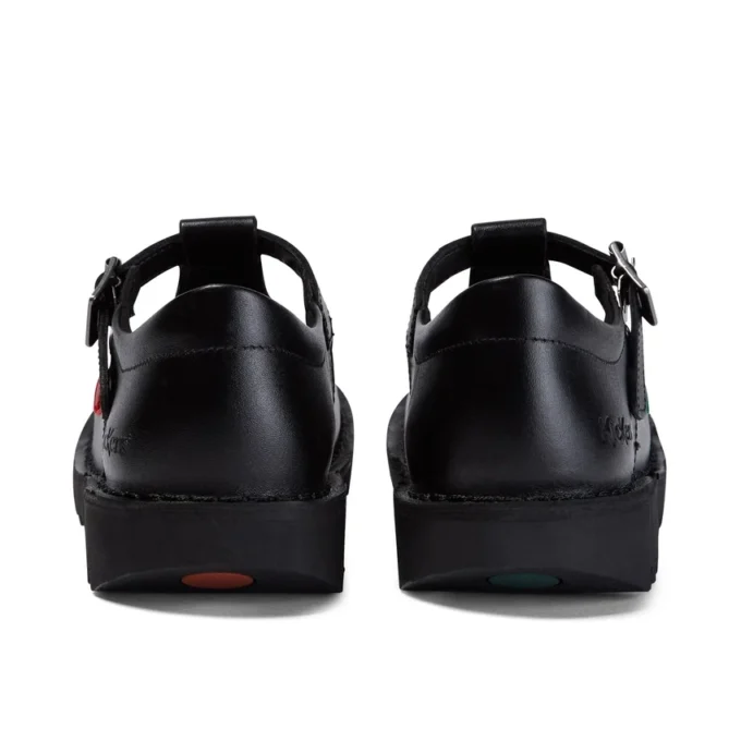 Kick T-Bar für junge Damen aus Leder, schwarz Kick T-Bar für junge Damen aus Leder, schwarz