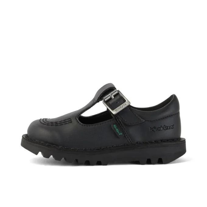Kick T-Bar für Kleinkinder, Mädchen, Lederimitat, schwarz Kick T-Bar für Kleinkinder, Mädchen, Lederimitat, schwarz