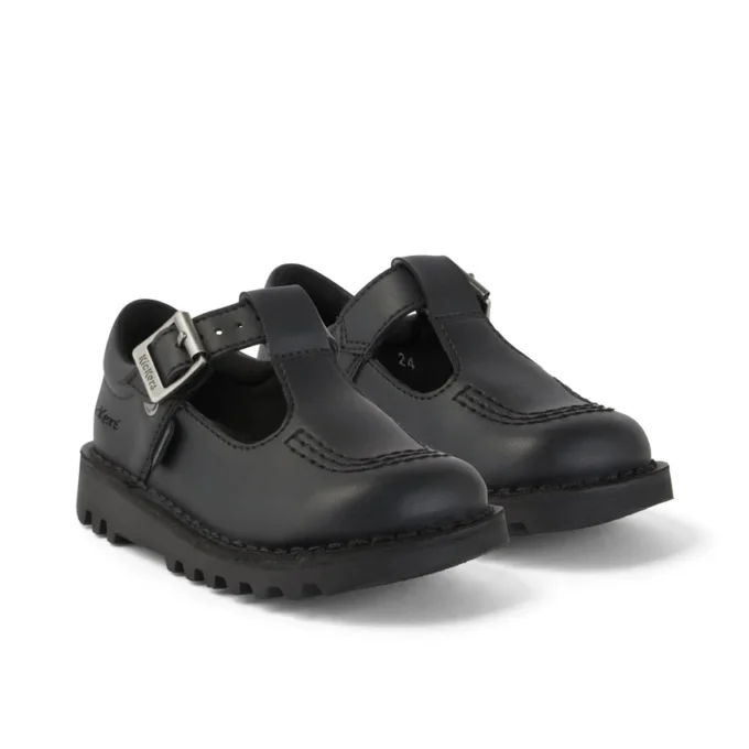 Kick T-Bar für Kleinkinder, Mädchen, Lederimitat, schwarz Kick T-Bar für Kleinkinder, Mädchen, Lederimitat, schwarz