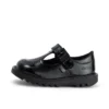 Kick T-Bar für Kleinkinder, Mädchen, Velours-Lackleder, schwarz Kick T-Bar für Kleinkinder, Mädchen, Velours-Lackleder, schwarz