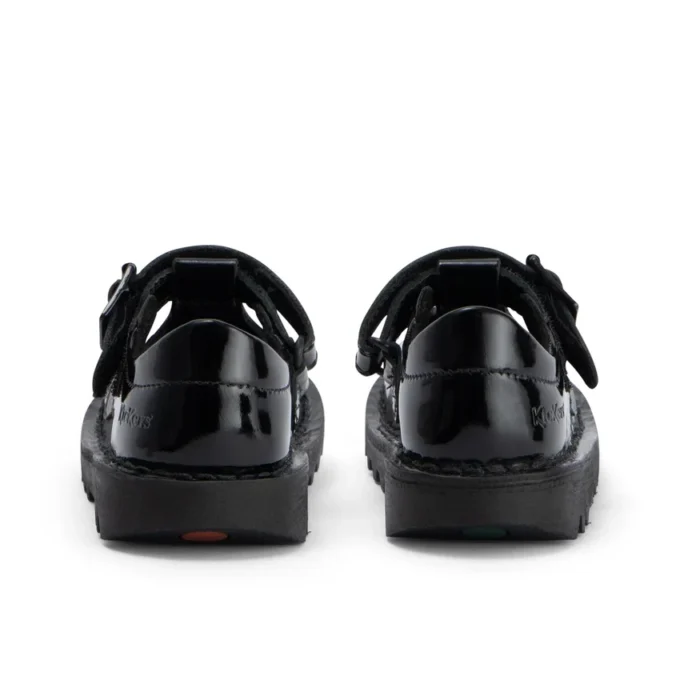 Kick T-Bar für Kleinkinder, Mädchen, Velours-Lackleder, schwarz Kick T-Bar für Kleinkinder, Mädchen, Velours-Lackleder, schwarz