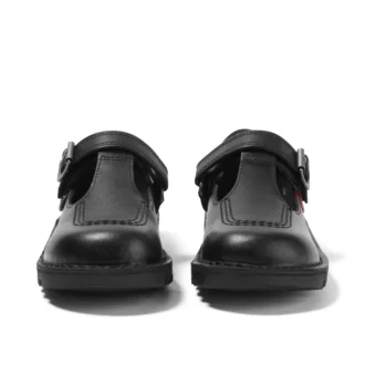 Kick T-Bar für Kleinkinder, Mädchen, Veloursleder, schwarz