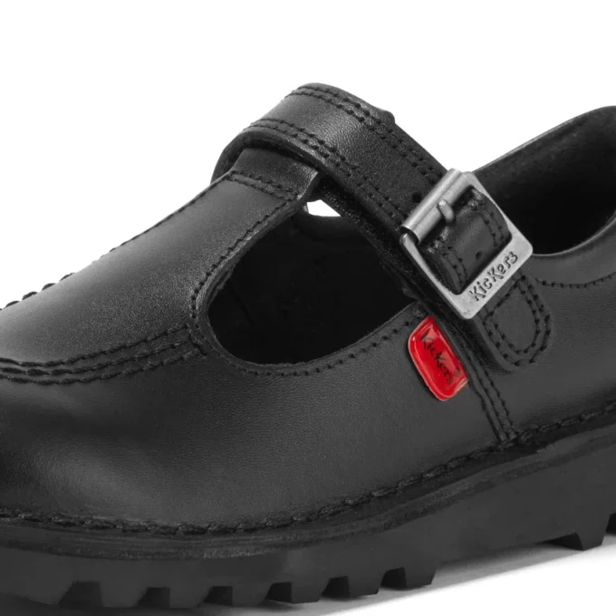 Kick T-Bar für Kleinkinder, Mädchen, Veloursleder, schwarz Kick T-Bar für Kleinkinder, Mädchen, Veloursleder, schwarz