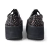 Kick T-Bar-Plateauschuhe für Damen, Leder, schwarz Kick T-Bar-Plateauschuhe für Damen, Leder, schwarz