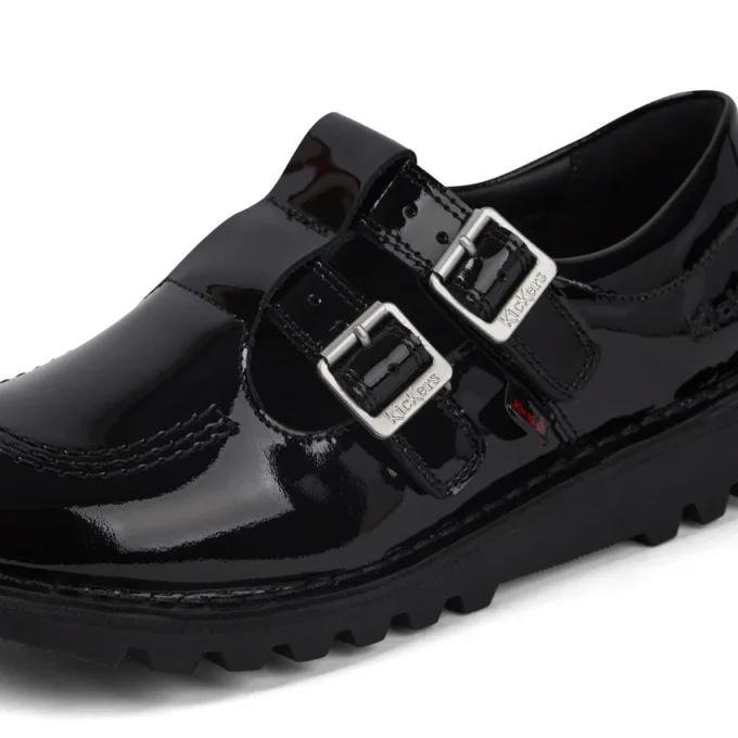 Kick T Double für Erwachsene, Damen, Lackleder, Schwarz Kick T Double für Erwachsene, Damen, Lackleder, Schwarz