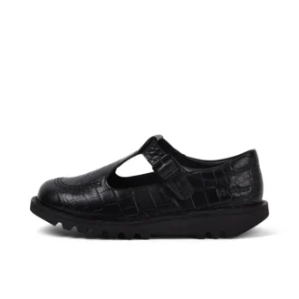 Kick Tbar Croc Leder Schwarz für Damen