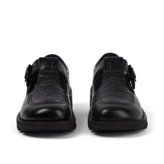 Kick Tbar Croc Leder Schwarz für Damen
