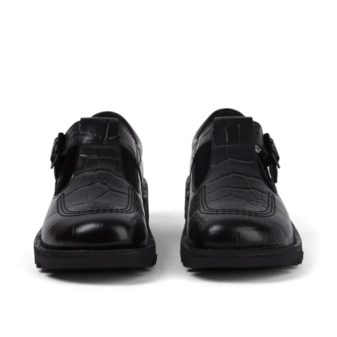 Kick Tbar Croc Leder Schwarz für Damen Kick Tbar Croc Leder Schwarz für Damen