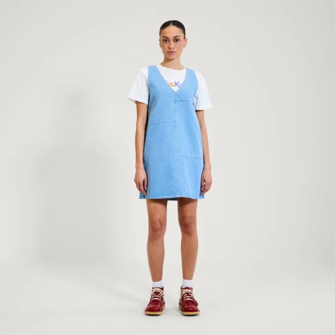 Kickers Classic Denim Minikleid für Damen, Blau