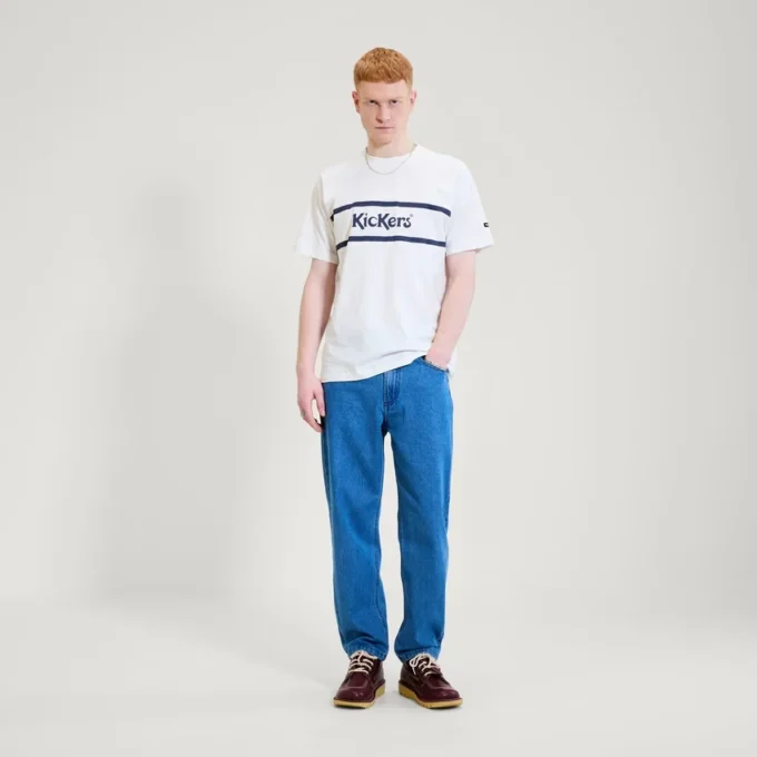 Kickers Classic Kurzarm-T-Shirt für Herren, Weiß