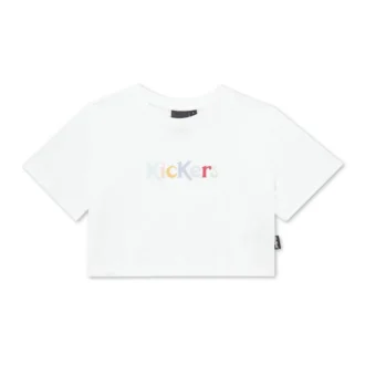 Kickers Classic Rundhals-T-Shirt für Damen, Weiß
