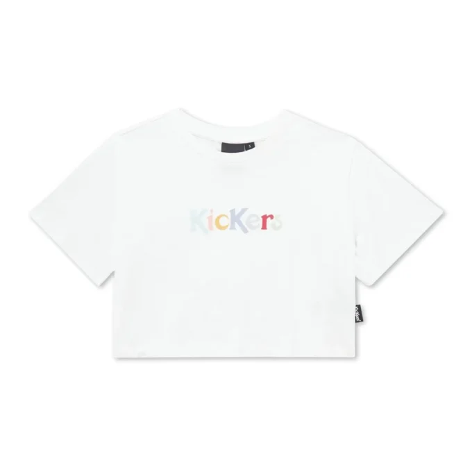Kickers Classic Rundhals-T-Shirt für Damen, Weiß