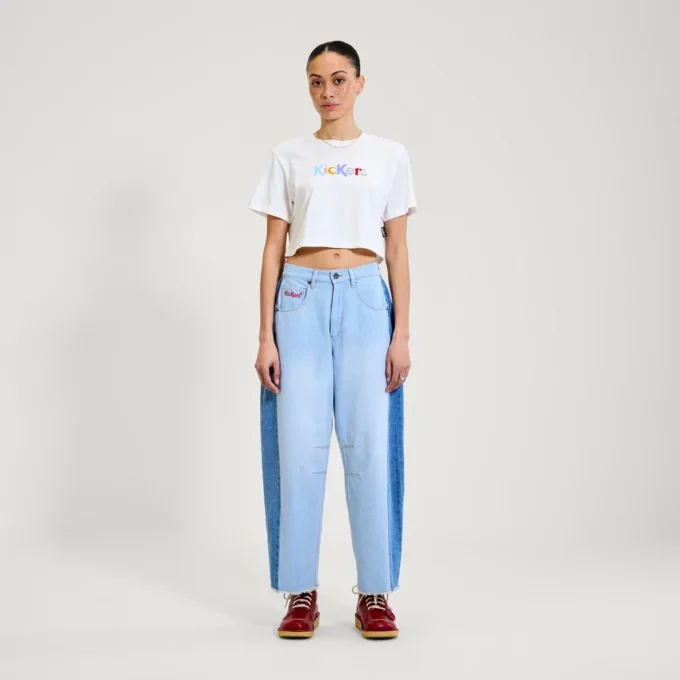 Kickers Classic Rundhals-T-Shirt für Damen, Weiß