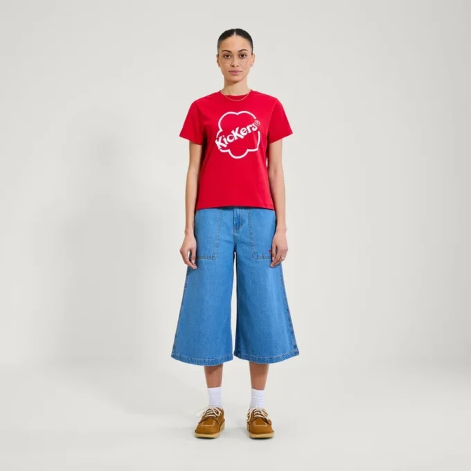Kickers Classic Skinny T-Shirt für Damen, rot