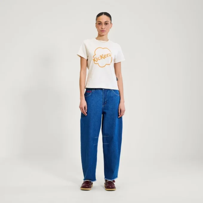 Kickers Classic Skinny T-Shirt für Erwachsene, Damen, Weiß Kickers Classic Skinny T-Shirt für Erwachsene, Damen, Weiß