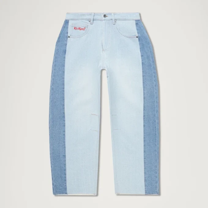 Kickers Classic Wide Leg Barrel Jeans für Damen, Blau Kickers Classic Wide Leg Barrel Jeans für Damen, Blau