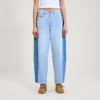Kickers Classic Wide Leg Barrel Jeans für Damen, Blau Kickers Classic Wide Leg Barrel Jeans für Damen, Blau