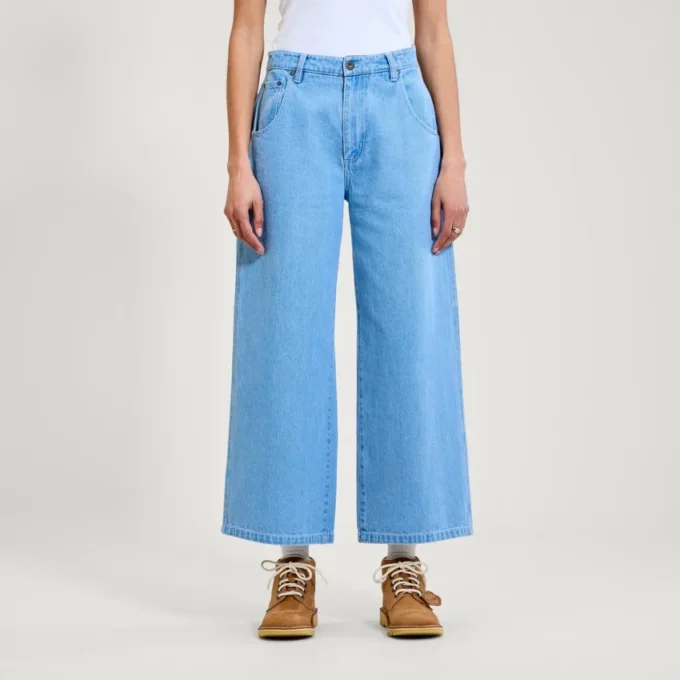 Kickers Classic Wide Leg Jeans für Erwachsene, Damen, Blau Kickers Classic Wide Leg Jeans für Erwachsene, Damen, Blau