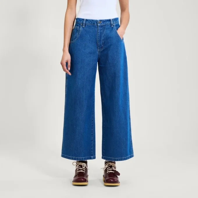 Kickers Classic Wide Leg Jeans für Erwachsene, Damen, Blau Kickers Classic Wide Leg Jeans für Erwachsene, Damen, Blau