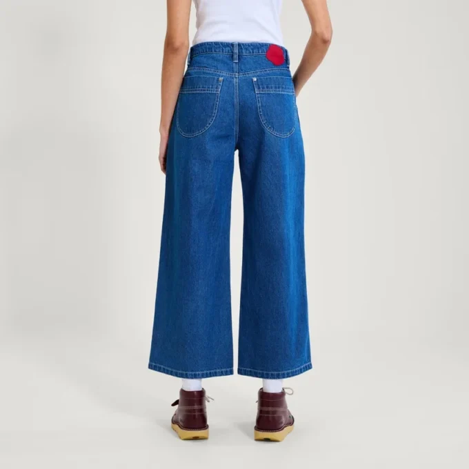 Kickers Classic Wide Leg Jeans für Erwachsene, Damen, Blau Kickers Classic Wide Leg Jeans für Erwachsene, Damen, Blau