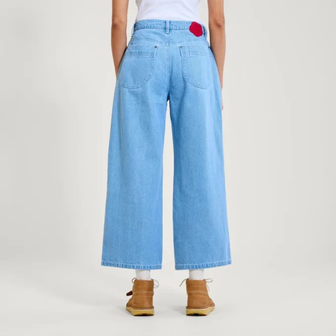 Kickers Classic Wide Leg Jeans für Erwachsene, Damen, Blau Kickers Classic Wide Leg Jeans für Erwachsene, Damen, Blau