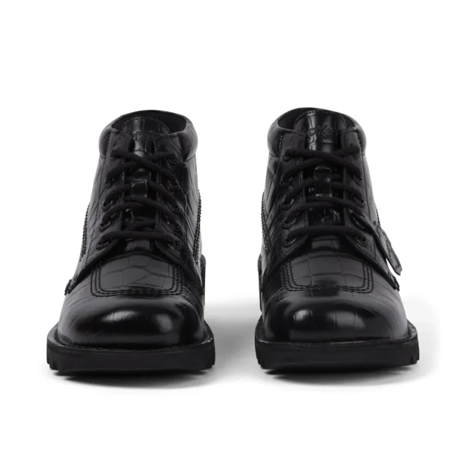Kickers Kick Hi Croc Lederstiefel für Erwachsene, Unisex, Schwarz Kickers Kick Hi Croc Lederstiefel für Erwachsene, Unisex, Schwarz