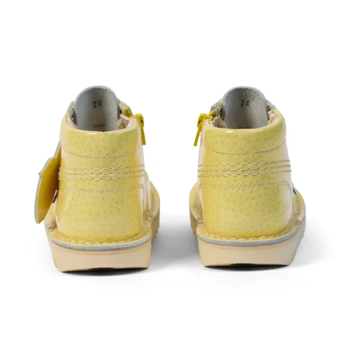 Kickers Kick Hi Fruit Lackleder für Kleinkinder, gelb Kickers Kick Hi Fruit Lackleder für Kleinkinder, gelb