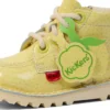 Kickers Kick Hi Fruit Lackleder für Kleinkinder, gelb Kickers Kick Hi Fruit Lackleder für Kleinkinder, gelb