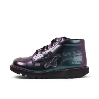 Kickers Kick Hi Galactic für Mädchen, Lackleder, lila