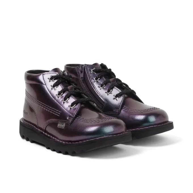 Kickers Kick Hi Galactic für Mädchen, Lackleder, lila Kickers Kick Hi Galactic für Mädchen, Lackleder, lila