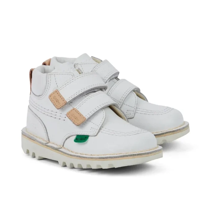 Kickers Kick Hi Roll Unisex für Kleinkinder, Leder, Weiß Kickers Kick Hi Roll Unisex für Kleinkinder, Leder, Weiß