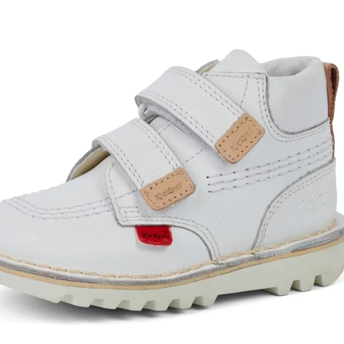 Kickers Kick Hi Roll Unisex für Kleinkinder, Leder, Weiß Kickers Kick Hi Roll Unisex für Kleinkinder, Leder, Weiß