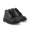 Kickers Kick Hi Zip Leder Alternative Schwarz für Kleinkinder (Unisex)