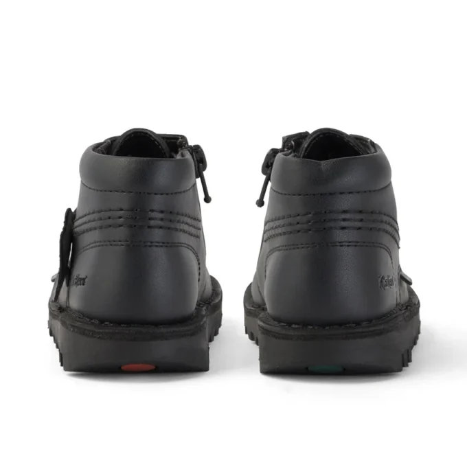 Kickers Kick Hi Zip Leder Alternative Schwarz für Kleinkinder (Unisex)