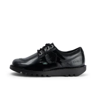 Kickers Kick Lo für Damen aus Leder und Lackleder, schwarz