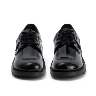 Kickers Kick Lo für Damen aus Leder und Lackleder, schwarz