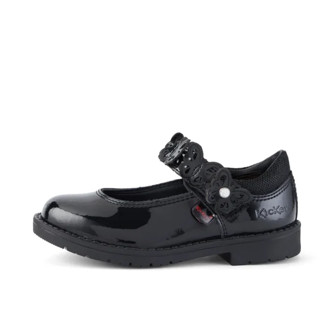 Kickers Lachly Butterfly MJ für Mädchen, Lackleder, schwarz Kickers Lachly Butterfly MJ für Mädchen, Lackleder, schwarz
