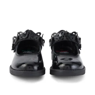 Kickers Lachly Butterfly MJ für Mädchen, Lackleder, schwarz