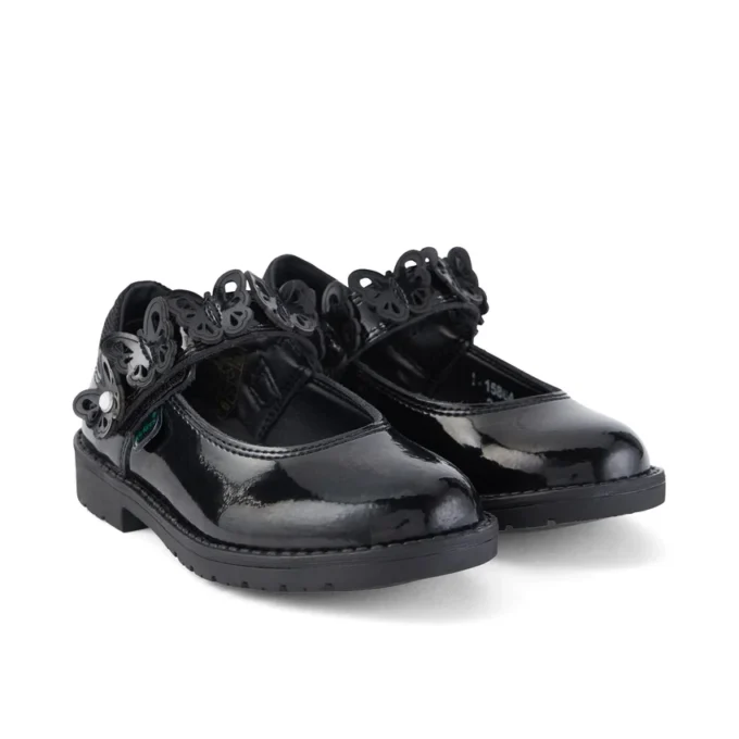 Kickers Lachly Butterfly MJ für Mädchen, Lackleder, schwarz Kickers Lachly Butterfly MJ für Mädchen, Lackleder, schwarz