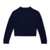 Kickers-Strickpullover für Damen mit U-Boot-Ausschnitt und weiten Ärmeln, marineblau Kickers-Strickpullover für Damen mit U-Boot-Ausschnitt und weiten Ärmeln, marineblau
