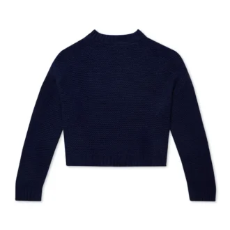 Kickers-Strickpullover für Damen mit U-Boot-Ausschnitt und weiten Ärmeln, marineblau