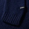Kickers-Strickpullover für Damen mit U-Boot-Ausschnitt und weiten Ärmeln, marineblau Kickers-Strickpullover für Damen mit U-Boot-Ausschnitt und weiten Ärmeln, marineblau
