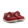 Kickers Unisex Kick T-Bar Glitzer-Schuhe für Kleinkinder, rot